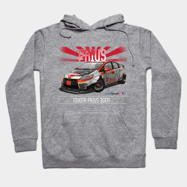 Toyota Prius 2JZ Goodsmile Racing Hoodie by PjesusArt